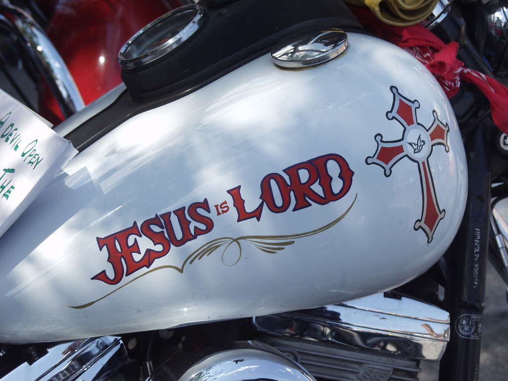 Jesus motorcycle tank