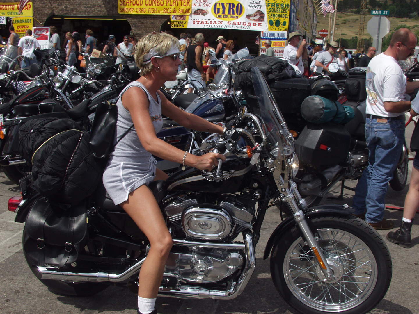 female biker
