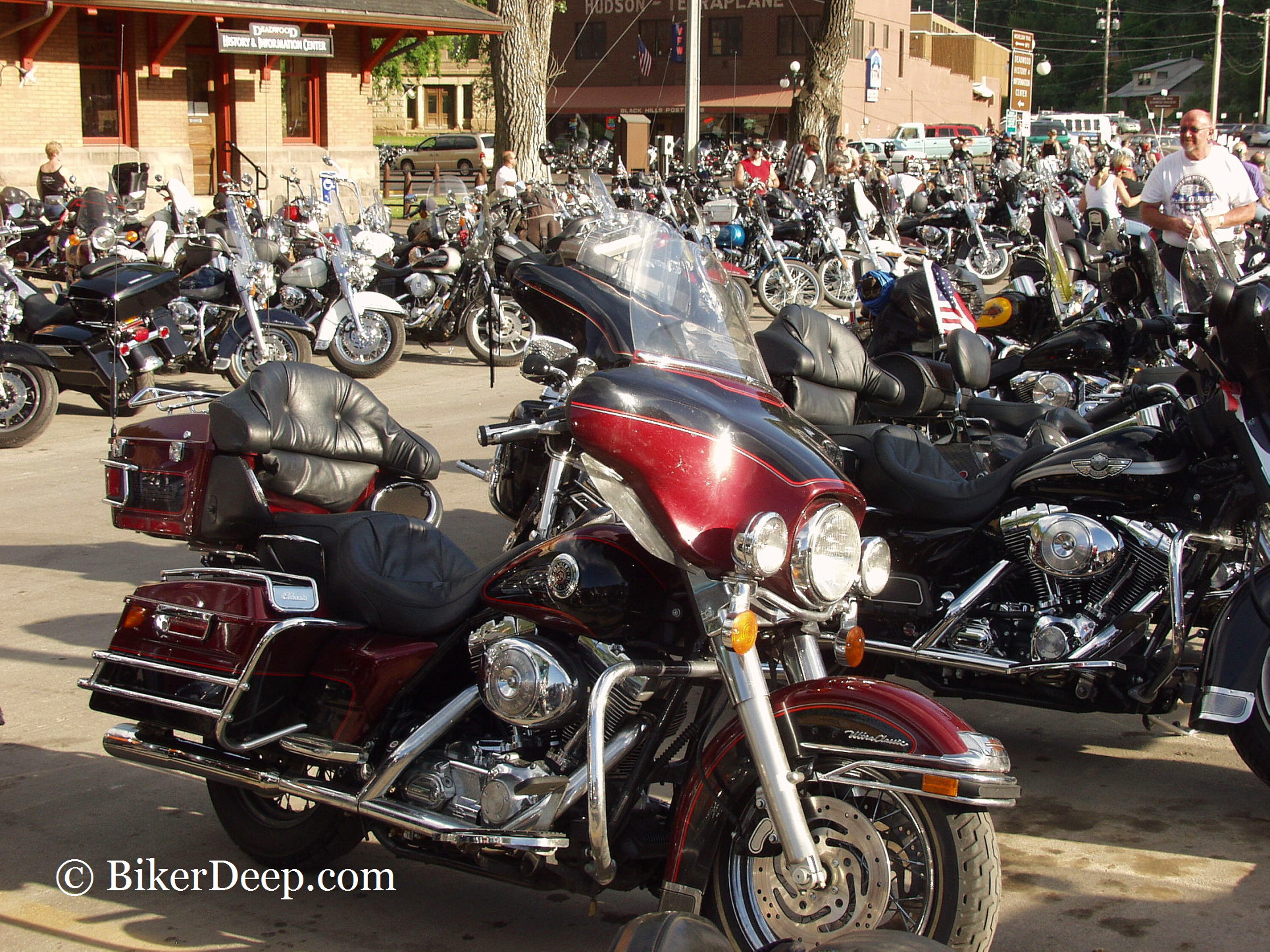 parked motorcycles