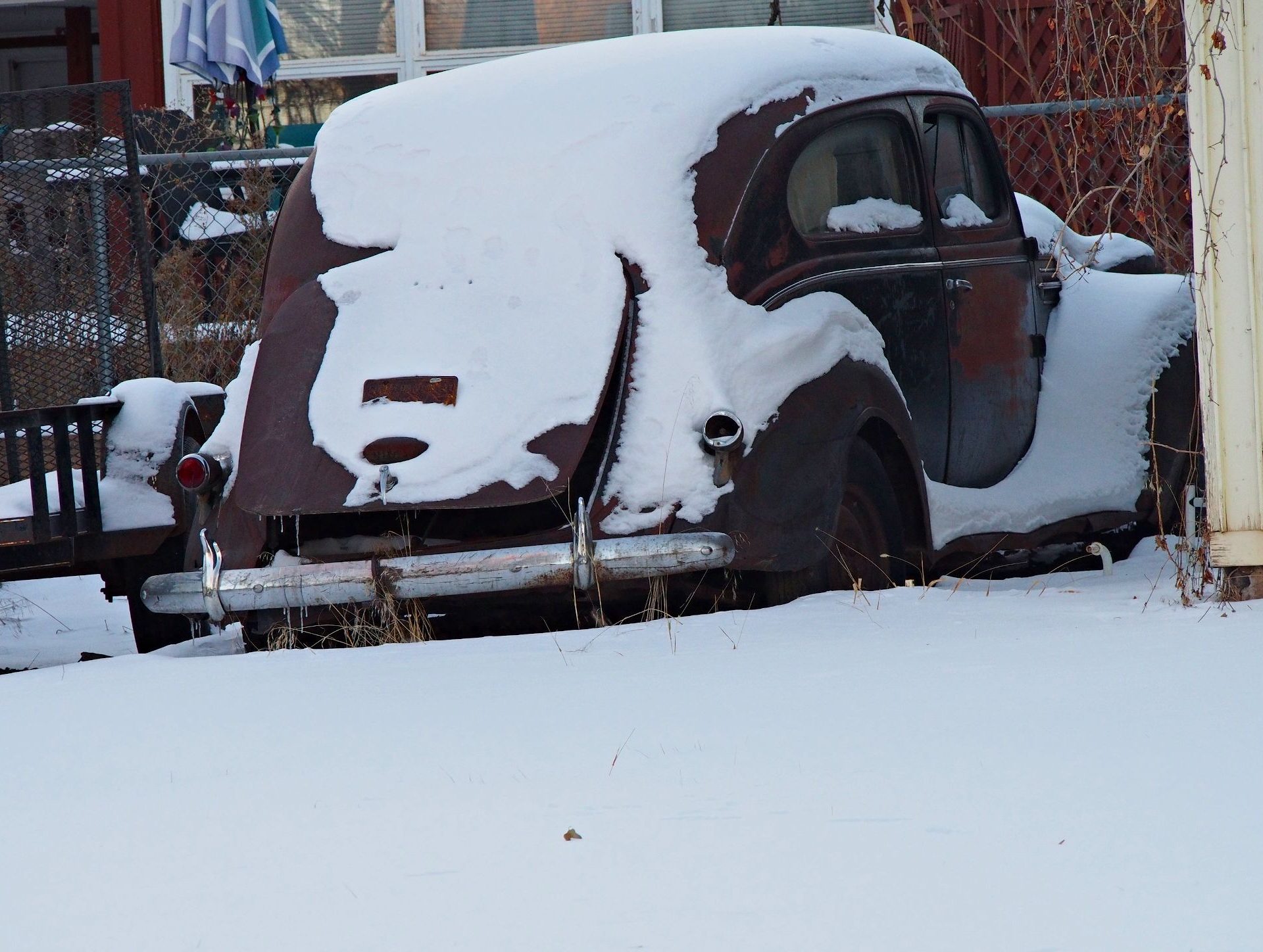 Old Car in snow